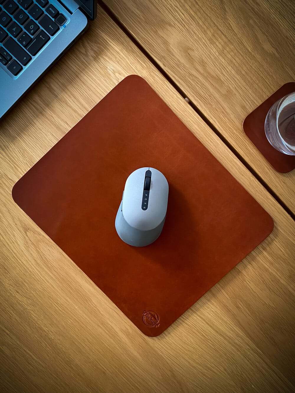 Leather Mousepad - Cognac Brown